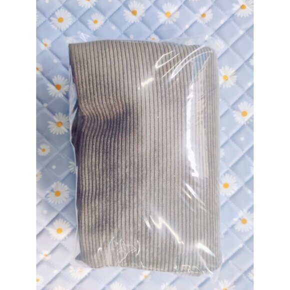 Women Green Corduroy Large Shoulder Tote Shopping Bag with Zipper and Pockets - Picture 12 of 13